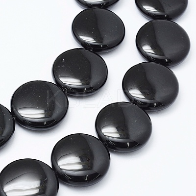 Natural Black Onyx Beads Strands G-E469-09-3mm-1