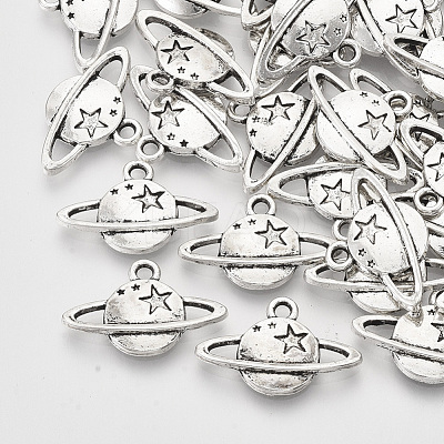 Tibetan Style Alloy Universe Space Charms TIBEP-S319-013AS-RS-1