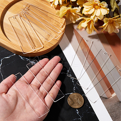 Transparent Acrylic Disc Pendants TACR-SC0001-38A-1