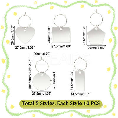 Acrylic Wine Glass Charms AJEW-GA00008-1