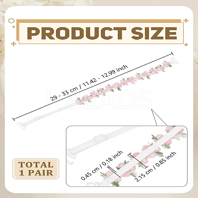 1 Pair Adjustable Bra Straps AJEW-LP0007-31B-1