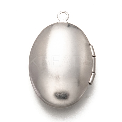 Non-Tarnish 316 Stainless Steel Locket Pendants X-STAS-O135-05P-1