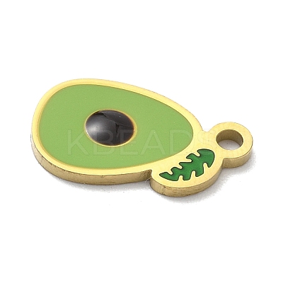 304 Stainless Steel Fruit Enamel Pendants LS-STAS-G362-04G-04-1