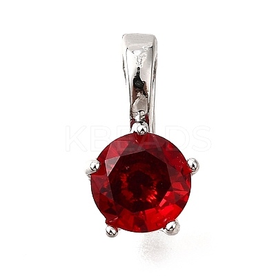 Brass Micro Pave Cubic Zirconia Charms KK-D356-05C-P-1