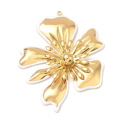 304 Stainless Steel Enamel Big Pendants STAS-L026-09G-03-1