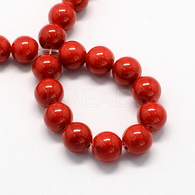 Natural Dyed Mashan Jade Gemstone Bead Strands G-R272-10mm-01-1