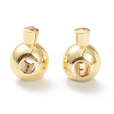 Brass Crimp Beads KK-F826-04G-1