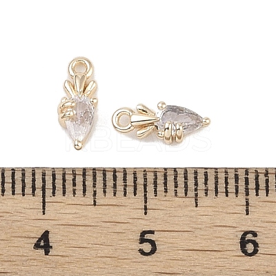 Brass Glass Pendants KK-K351-39G-1