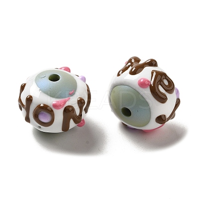 Hand Painted Acrylic with Enamel Beads MACR-K354-38I-1