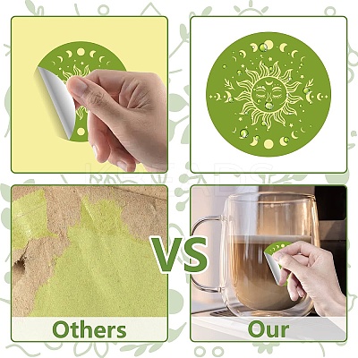 Paper Self Adhesive Gold Foil Embossed Stickers DIY-WH0434-014-1