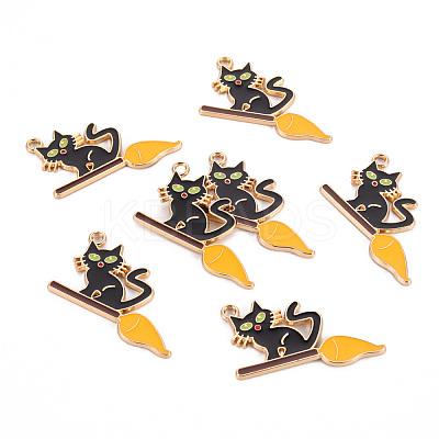 Eco-Friendly Alloy Enamel Pendants ENAM-T011-80A-NR-1