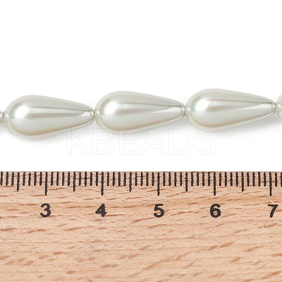 Electroplate Opaque Glass Imitation Pearl Beads Strands EGLA-H113-09A-03-1