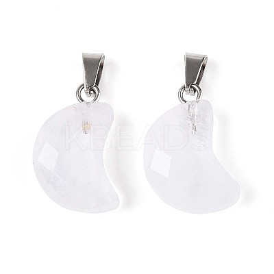 Natural Quartz Crystal Pendants G-N349-02K-P-1