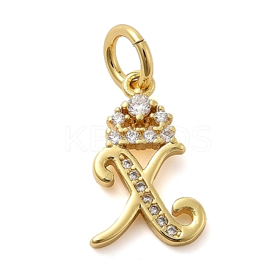 Brass Micro Pave Cubic Zirconia Pendants KK-M273-01G-X-1