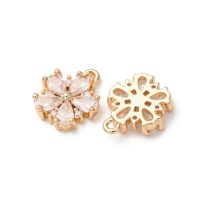 Brass Micro Pave Cubic Zirconia Pendants ZIRC-L105-06G-C04-1