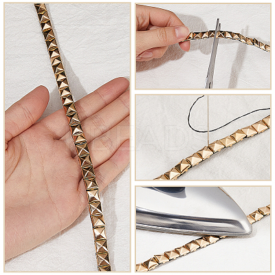 4.16 Yards Brass Pyramid Stud Nailhead Trim OCOR-GF0003-57-1