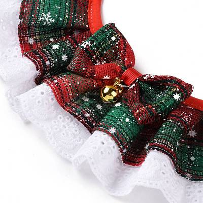 Cloth Pet's Christmas Lace Bandanas AJEW-D051-05G-1
