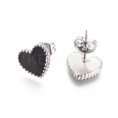 304 Stainless Steel Stud Earrings EJEW-I235-04-A-1