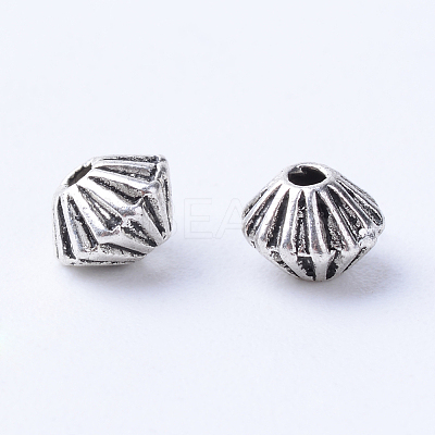 Tibetan Style Alloy Spacer Beads X-TIBE-Q063-48AS-NR-1