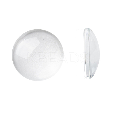 Transparent Glass Cabochons X-GGLA-R026-15mm-1