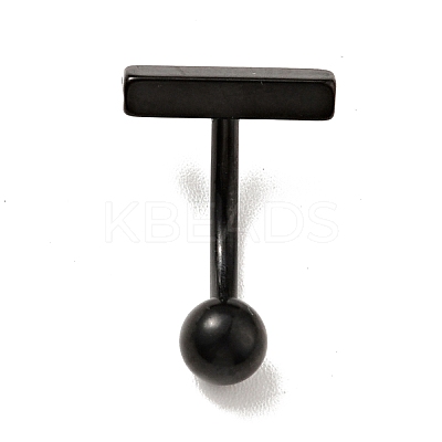304 Stainless Steel T-Shaped Curved Barbell LS-AJEW-G041-04EB-1
