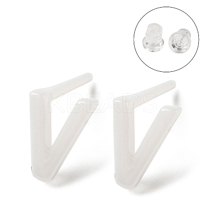 Hypoallergenic Bioceramics Zirconia Ceramic Stud Earrings EJEW-F340-04V-1