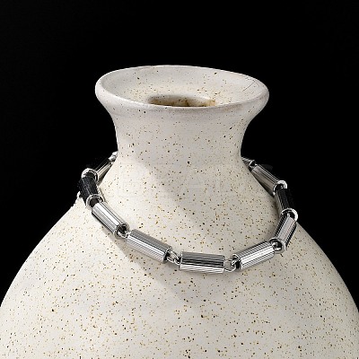 304 Stainless Steel Column Link Chain Bracelets for Women BJEW-F488-50P-1