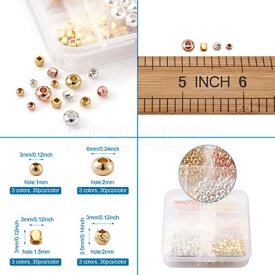 Brass Spacer Beads KK-KS0001-13-1