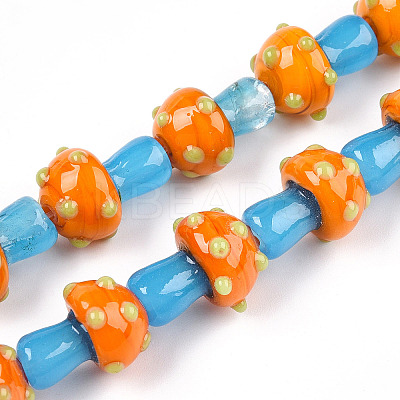 Handmade Lampwork Beads Strands LAMP-N024-09G-1