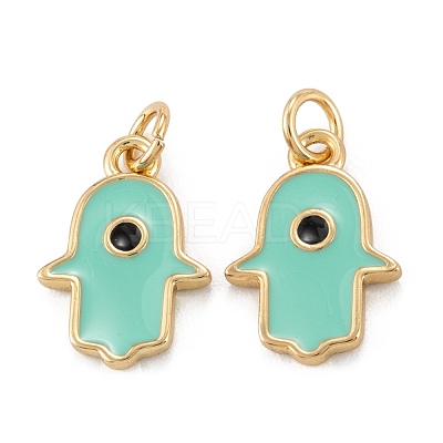 Brass Enamel Pendants KK-P204-11G-E-1