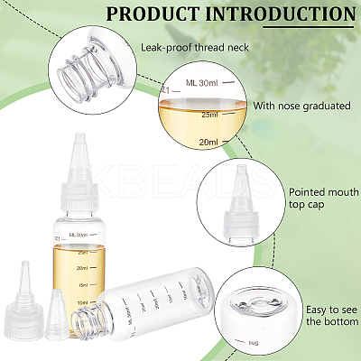 Plastic Needle Nose Graduated Bottles MRMJ-WH0002-24C-1