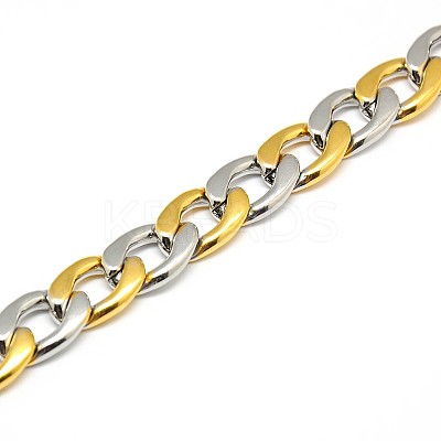 304 Stainless Steel Curb Chain/Twisted Chain Necklaces STAS-A028-N127-1