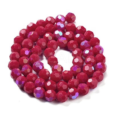 Opaque Glass Beads Strands EGLA-A035-P8mm-L16-1