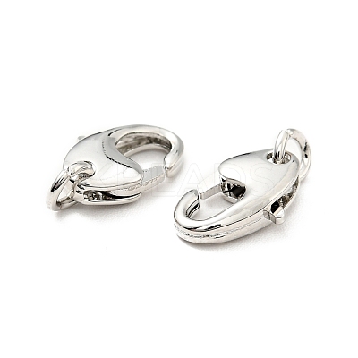 Rack Plating Brass Lobster Claw Clasps KK-G416-24P-1