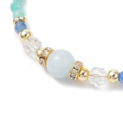 4Pcs Natural Mixed Gemstone Beaded Bracelets for Women BJEW-JB12557-1