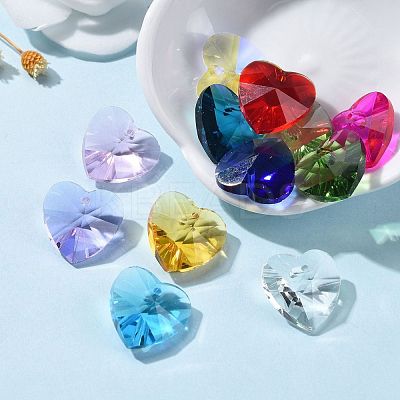 36Pcs 12 Colors Birthstone Charms Glass Pendants RGLA-ZZ0001-05-18mm-1