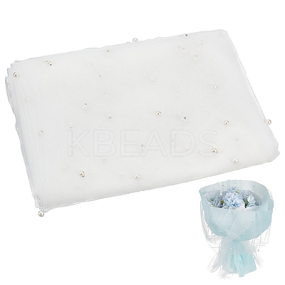Organza Mesh Flower Bouquets Wrapping Paper OCOR-WH0092-34A-1