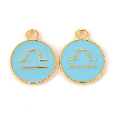 Alloy Enamel Pendants ENAM-S124-01B-16K-1