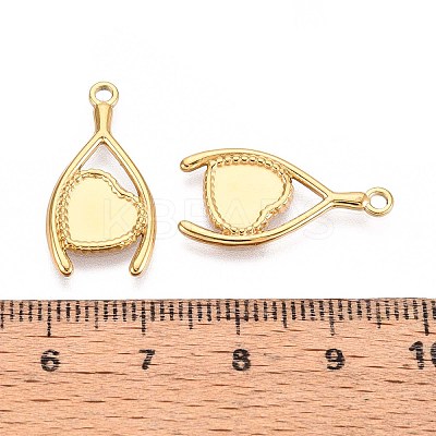 304 Stainless Steel Pendant Cabochon Settings STAS-T067-07G-1