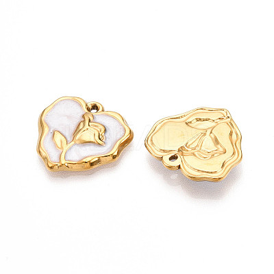 304 Stainless Steel Pendants STAS-N107-03A-G-1