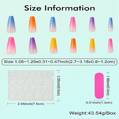 ABS Plastic Full Cover Press On False Nails DIY-CJC0006-14-1