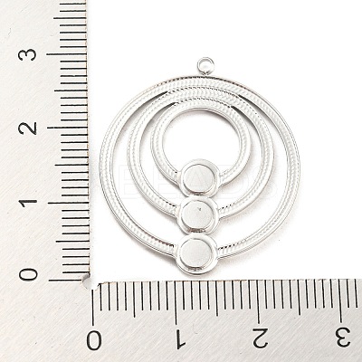 Non-Tarnish 304 Stainless Steel Pendant Cabochon Settings STAS-P333-03P-1