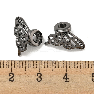 Brass Cubic Zirconia Beads KKB-L215-023B-1