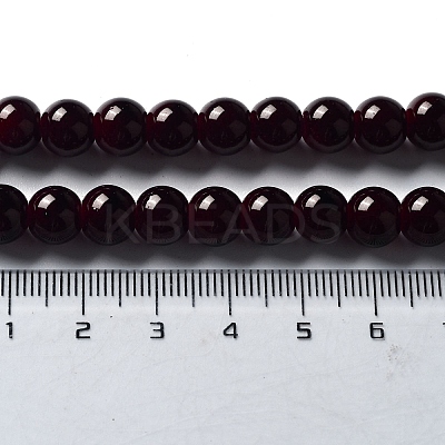 Imitation Jade Glass Beads Strands DGLA-S076-8mm-39-1