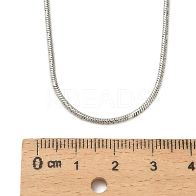 1.6MM 304 Stainless Steel Snake Chain Long Necklaces NJEW-A049-02P-1
