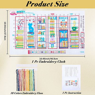 1 Bag Bookmarks Painting Needle Felting Kit for Beginners DIY-CP0013-36A-1
