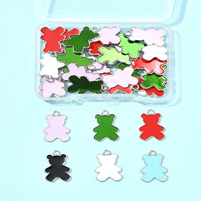 36Pcs Alloy Enamel Pendants ENAM-FS0002-88P-1