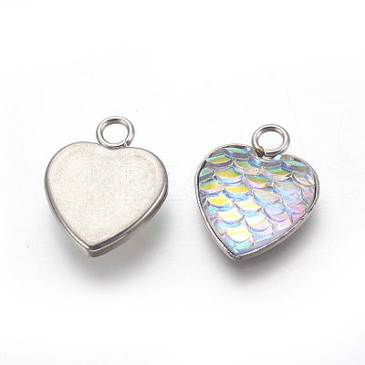 304 Stainless Steel Pendants STAS-F184-B08-1