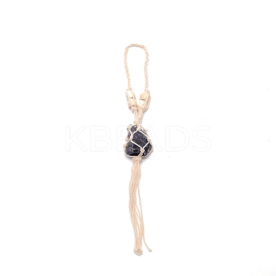 Irregular Gemstone Hanging Pendant Decoration LS-HJEW-TAC0001-09B-1