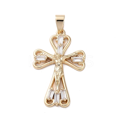 Brass Micro Pave Cubic Zirconia Pendants KK-A212-02C-G-1